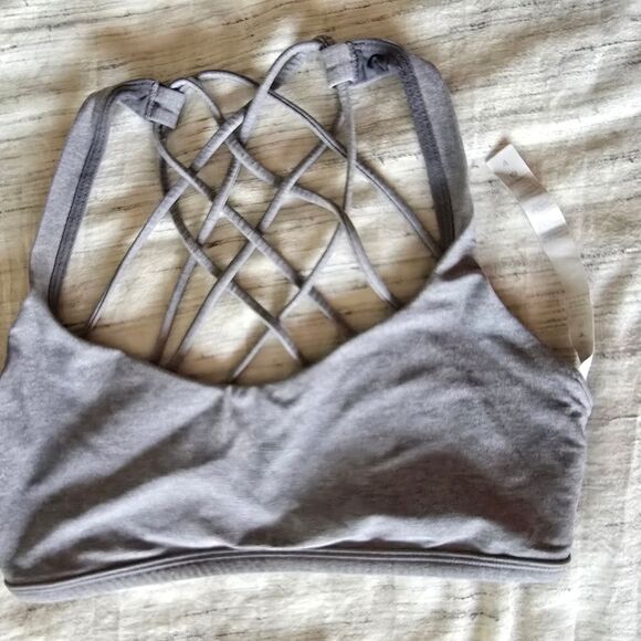 lululemon athletica Other - lululemon athletica Gray Crisscross Sports Bra